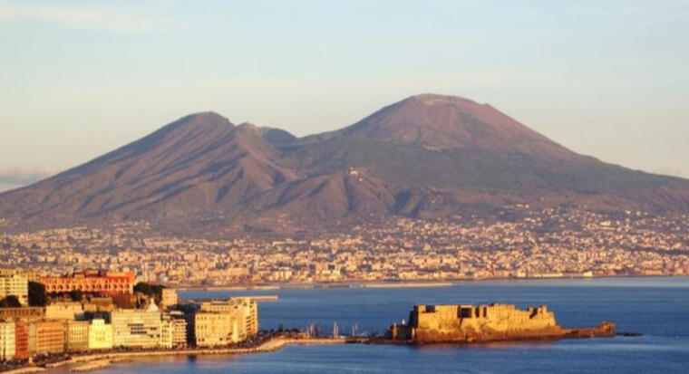 Napoli and Vesuvius from Posillipo